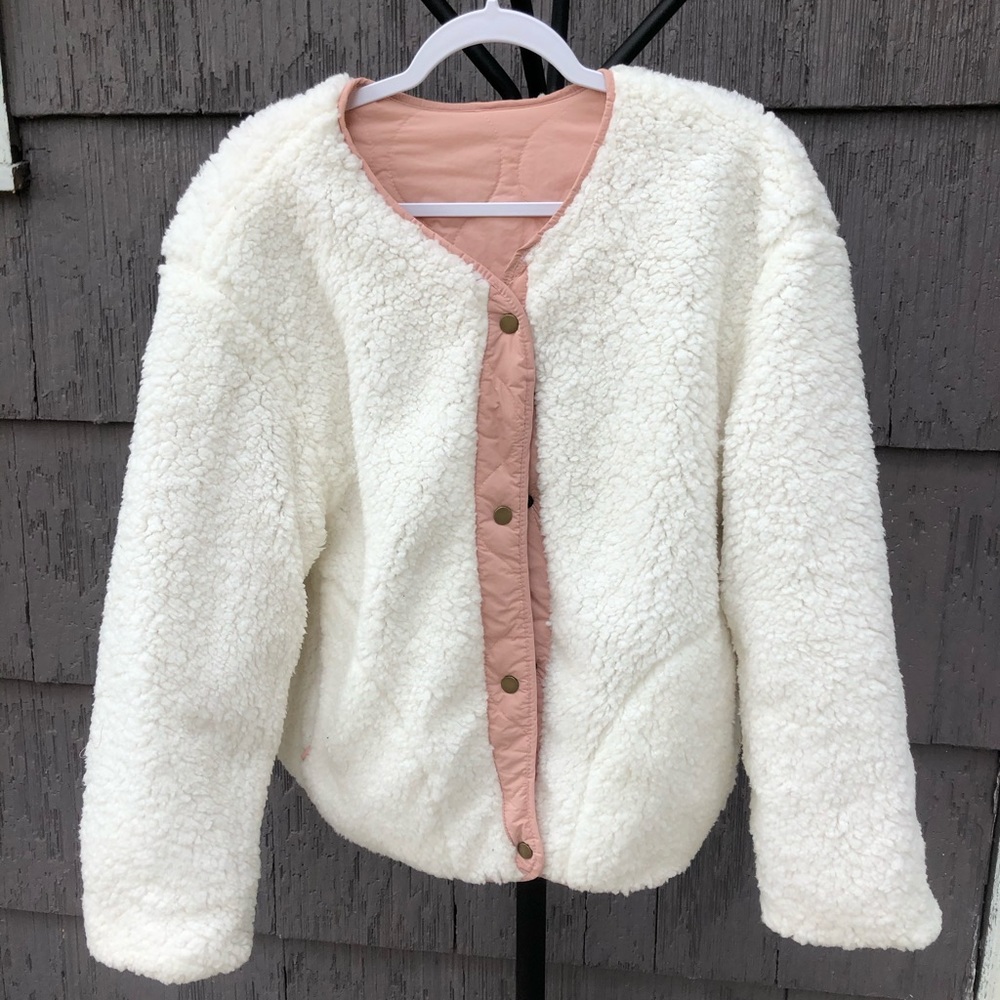 Pink Reversible Sherpa Jacket - Picture 3 of 4